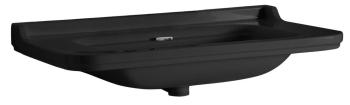 Umywalka ceramiczna 80 x 55 cm WALDORF czarna matowa 4141K7 Kerasan