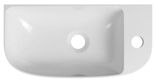 Umywalka kompozytowa 44 x 22 cm ALGA biała AG440 Sapho z góry