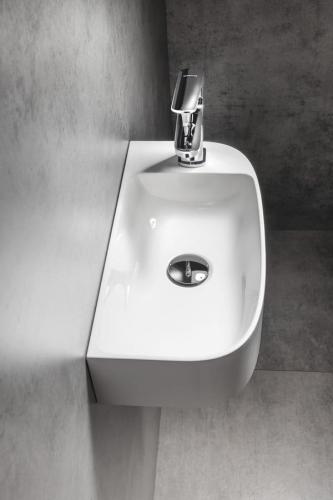 Umywalka kompozytowa 44 x 22 cm ALGA biała AG440 Sapho wizualizacja