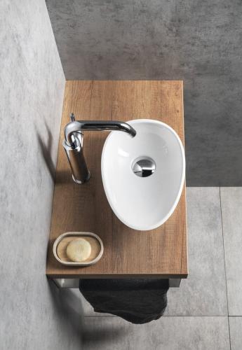 Umywalka nablatowa kompozytowa 32 x 22 cm KEA biała KE320 Sapho wizualizacja