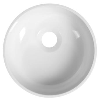 Umywalka nablatowa kompozytowa okrągła 25 cm SANNA biała SA250 Sapho  z góry