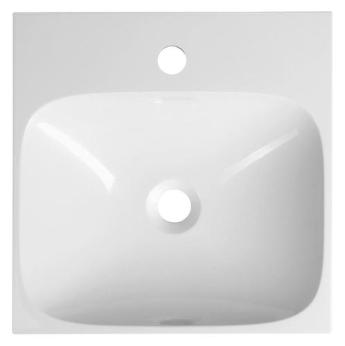 Umywalka kompozytowa 40 x 40 cm EMONA biała EN040 Sapho z góry