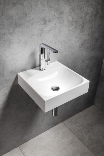 Umywalka kompozytowa 40 x 40 cm EMONA biała EN040 Sapho wizualizacja