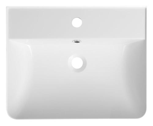 Umywalka kompozytowa 50 x 40 cm KVANTA biała KV050 Sapho z góry