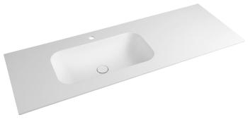 Umywalka kompozytowa Rockstone 200 x 51,5 cm lewa ARUBA biała matowa AR200-B1L Sapho
