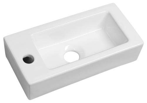 Umywalka ceramiczna mała ZOE 37 x 9 x 18 cm lewa AR496 Sapho