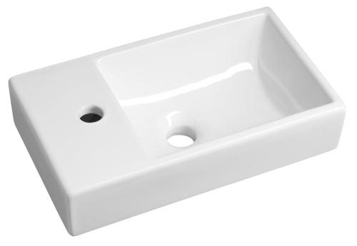 Umywalka ceramiczna mała MINOS 45 x 26 cm lewa 4757 Sapho