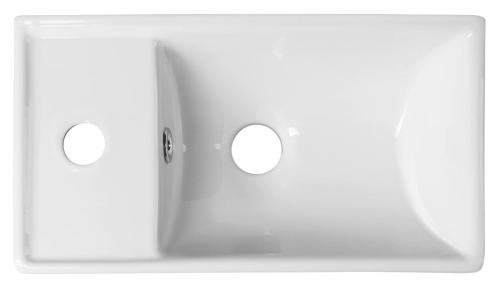 Umywalka ceramiczna mała MINOS 40 x 22 cm lewa 4759 Sapho z góry