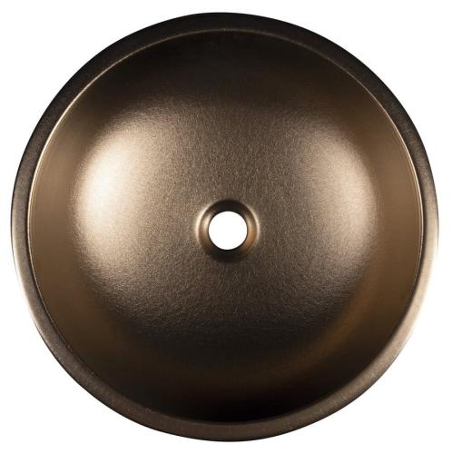 Umywalka nablatowa ceramiczna okrągła fi 41 cm PRIORI miedź niebieski z wzorem PI037 Sapho z góry