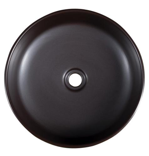 Umywalka nablatowa ceramiczna okrągła fi 41 cm PRIORI niebieski brązowy PI033 Sapho z góry