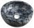Umywalka nablatowa ceramiczna okrągła fi 41 cm PRIORI niebieskie kwiaty PI038 Sapho