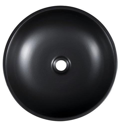 Umywalka nablatowa ceramiczna okrągła fi 41 cm PRIORI czarny zielony PI039 Sapho z góry