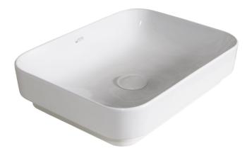 Umywalka nablatowa ceramiczna 50 x 38 cm SOTT AQUA biała 10SQ51050 ISVEA