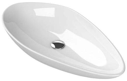 Umywalka nablatowa ceramiczna 74 x 38,5 cm OVALI biała TU0713 ISVEA