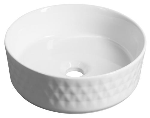 Umywalka nablatowa ceramiczna fi 36 cm ROMBO biała 10NF67036 ISVEA