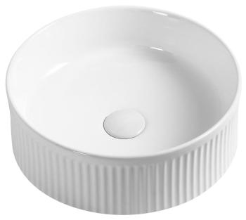 Umywalka nablatowa ceramiczna fi 37 cm PICOBELLO biała AR484 Sapho