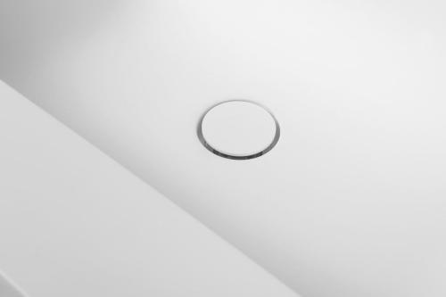 Umywalka podwójna 200 x 51,5 cm ARUBA Rockstone biała matowa AR200-B2M Sapho  korek