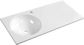 Umywalka kompozytowa zawieszana 100 x 15 x 47 cm JUNO biała lewa JU101 Sapho