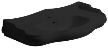 Umywalka ceramiczna zawieszana 100 x 54,5 cm RETRO czarna matowa 105031 Kerasan