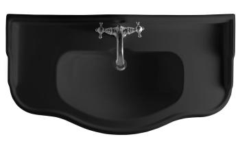 Umywalka ceramiczna zawieszana 100 x 54,5 cm RETRO czarna matowa 105031 Kerasan z góry