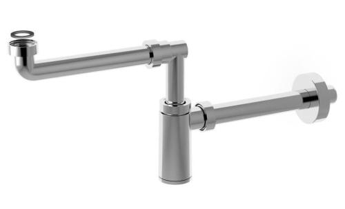 Syfon umywalkowy oszczędzający miejsce 1 1/4” KING 32 mm ABS / chrom 0595SP25K7 Bonomini
