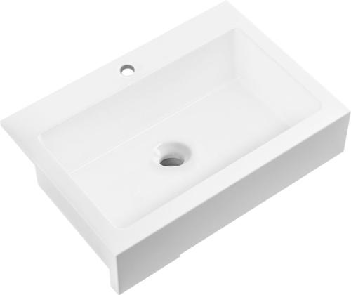 Zlewozmywak ceramiczny ARYA 86 x 62 cm otwór na baterię biały 50186 Sapho