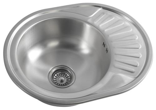 Zlewozmywak ze stali nierdzewnej z ociekaczem 57 x 18 x 45 cm AQ5745B Aqualine bokiem