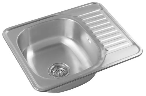 Zlewozmywak ze stali nierdzewnej z ociekaczem 58 x 18 x 48 cm AQ5848B Aqualine  bokiem