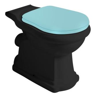Misa do kompaktu WC RETRO 38,5 x 72 cm odpływ poziomy czarna matowa 101331 Kerasan