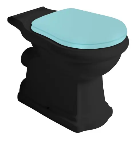 Misa do kompaktu WC RETRO 38,5 x 72 cm odpływ poziomy czarna matowa 101331 Kerasan