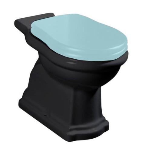 Misa do kompaktu WC RETRO 38,5 x 72 cm odpływ pionowy czarny mat 101231 Kerasan