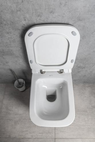 Miska WC podwieszana Rimless VEA 34,5 x 52 cm biały 10VA02001 ISVEA otwarty