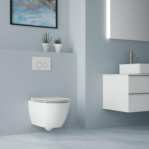 Miska WC podwieszana Vortex Rimless FULDA 36 x 52,5cm biały 201.408.4 BRUCKNER wizualizacja