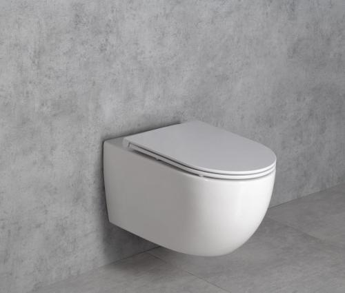 Miska WC podwieszana Vortex Rimless FULDA 36 x 52,5cm biały 201.408.4 BRUCKNER zawieszony