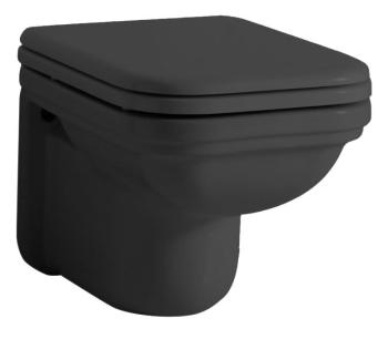 Miska WC podwieszana WALDORF WC 37 x 55 cm czarna matowa 411531 Kerasan