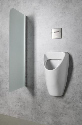 Pisuar ceramiczny SCHWARN zasilanie tylne odpływ tylny biały 201.701.4 BRUCKNER wizualizacja