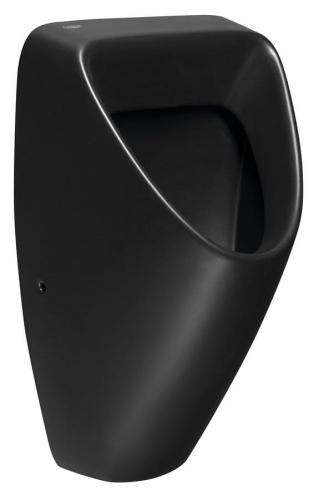 Pisuar ceramiczny SCHWARN BLACK zasilanie tylne odpływ tylny czarny 201.701.6 BRUCKNER
