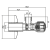 Zawór kątowy 1/2” x 3/8” chrom 181.867.1 BRUCKNER rysunek techniczny