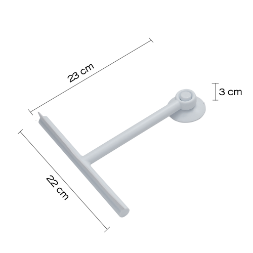 Ściągacz wody do kabiny prysznicowej GUMMY czarny mat 264114 Gedy rysunek techniczny