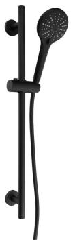 Zestaw prysznicowy uchwyt przesuwny 70 cm czarny mat SC515 Sapho