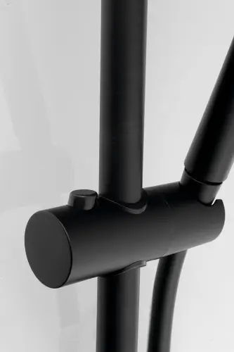 Zestaw prysznicowy uchwyt przesuwny 70 cm czarny mat SC515 Sapho bateria