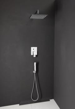 Zestaw prysznicowy GINKO z baterią podtynkową 2 wyjścia chrom 1101-42-21 Sapho wizualizacja