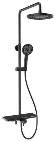 Zestaw prysznicowy ARONA z baterią wylewka czarny mat SL210B Aqualine