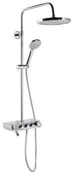 Zestaw prysznicowy FARRAO z baterią wylewka chrom SL450 Aqualine