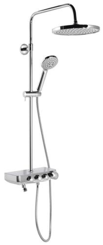 Zestaw prysznicowy FARRAO z baterią wylewka chrom SL450 Aqualine