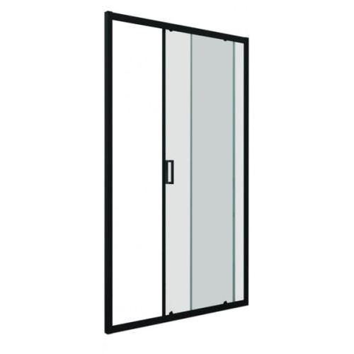 Drzwi prysznicowe do wnęki przesuwne ELITE BLACK 120 x 195 cm SC120B Sanotechnik