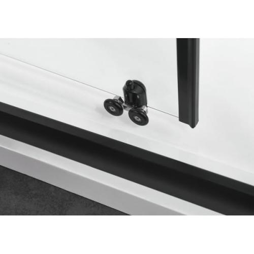 Kabina prysznicowa drzwi przesuwne ELITE BLACK 120 x 80 x 195 cm SC120BF80B Sanotechnik system cichego domykania
