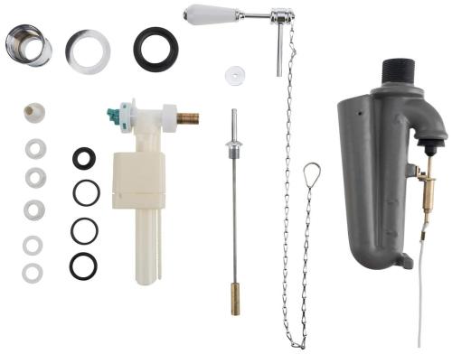 Mechanizm spłukujący z łańcuszkiem chrom WALDORF/RETRO 754590 Kerasan