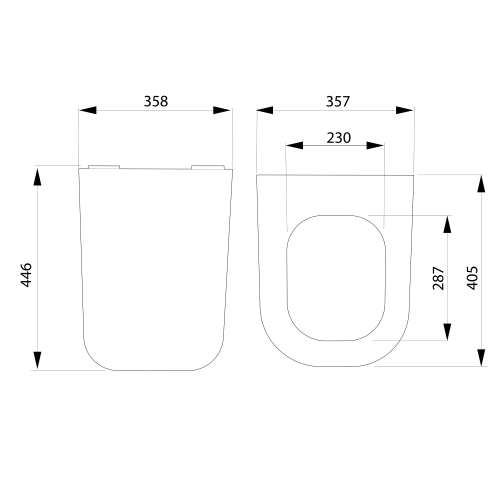 Deska WC slim WALTER Soft Close duroplast biała 201.505.4 BRUCKNER rysunek techniczny