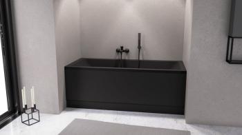 PLAIN NIKA Obudowa czołowa do wanny 180x59 cm czarny mat 72543.21 Polysan wizualizacja